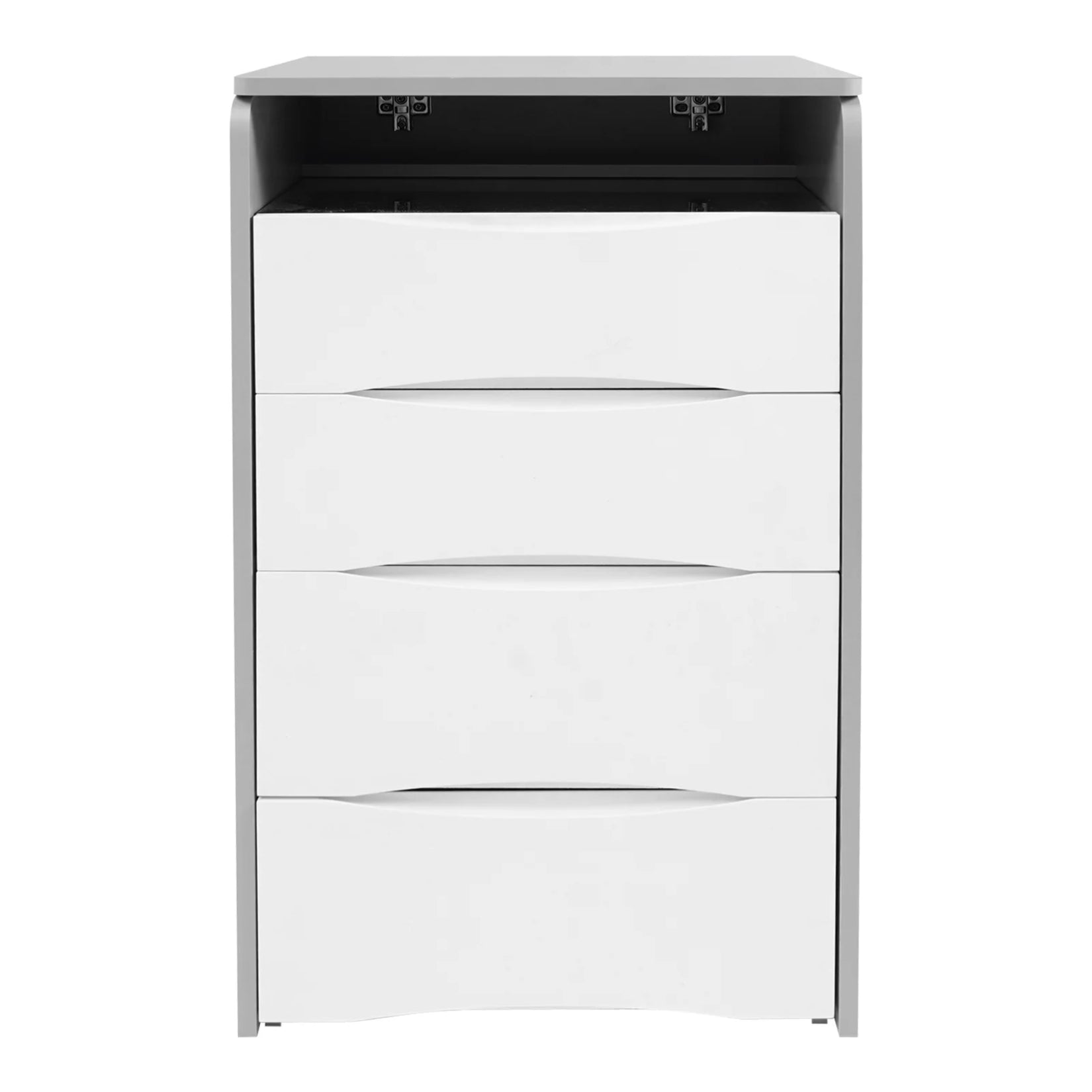 Vue frontale fermée de l'Armoire Bijoux avec ses tiroirs modernes.
