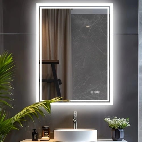 Miroir 60x80 salle de bain LED modèle élégant et moderne