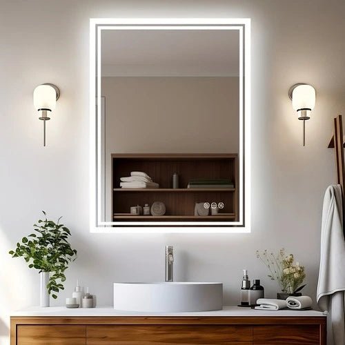 Miroir 60x80 salle de bain lumineux au design moderne