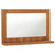  Miroir contour bois teck massif 60x40 cm en vue légèrement latérale mettant en valeur son design naturel.
