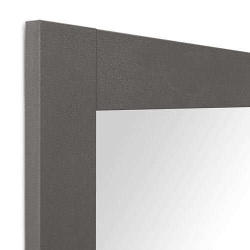 ue latérale du miroir entrée avec étagère gris anthracite