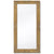 Vue de face du miroir rectangulaire bois avec cadre sculpté baroque.