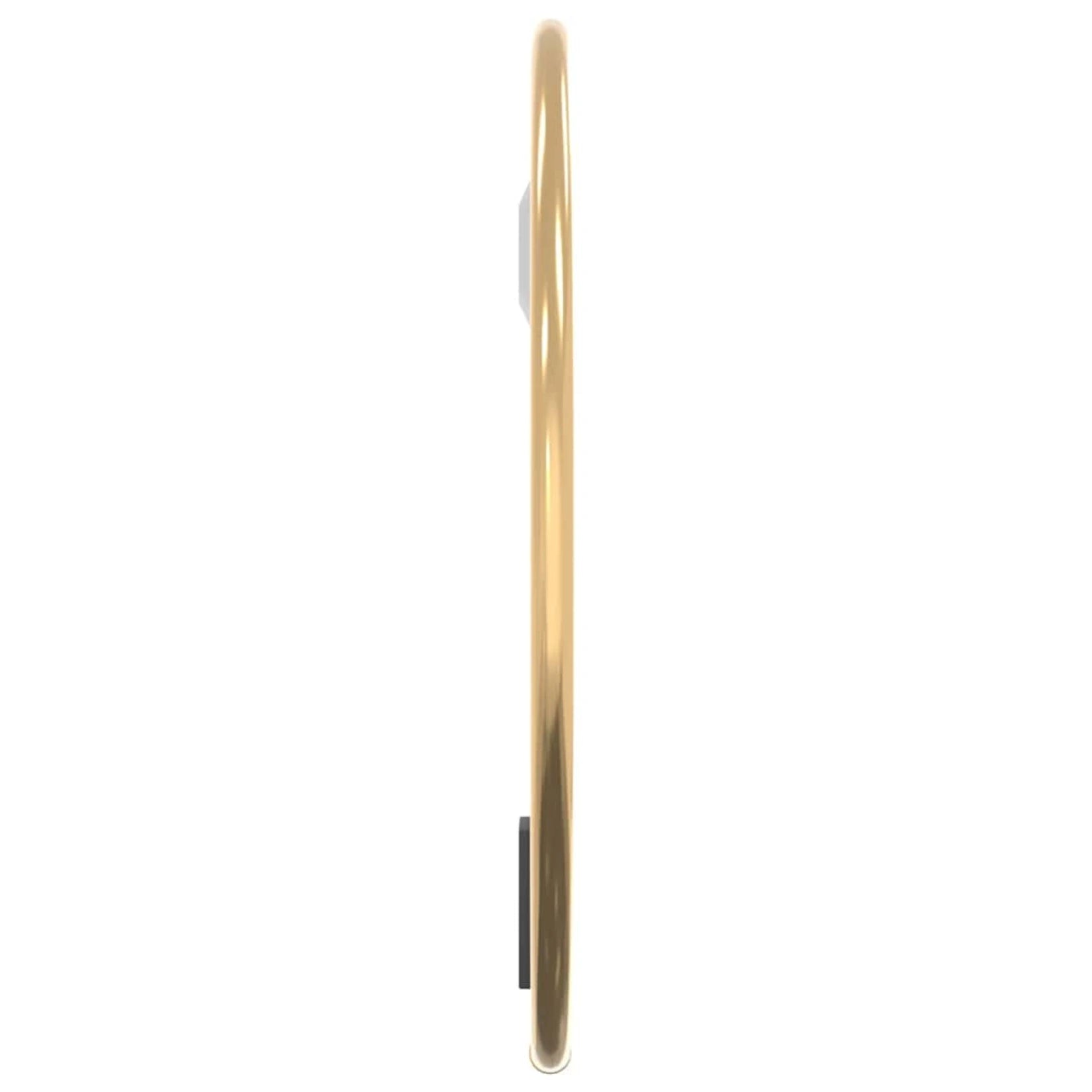 Vue de Profil du Petit Miroir Rond Doré 20 cm.