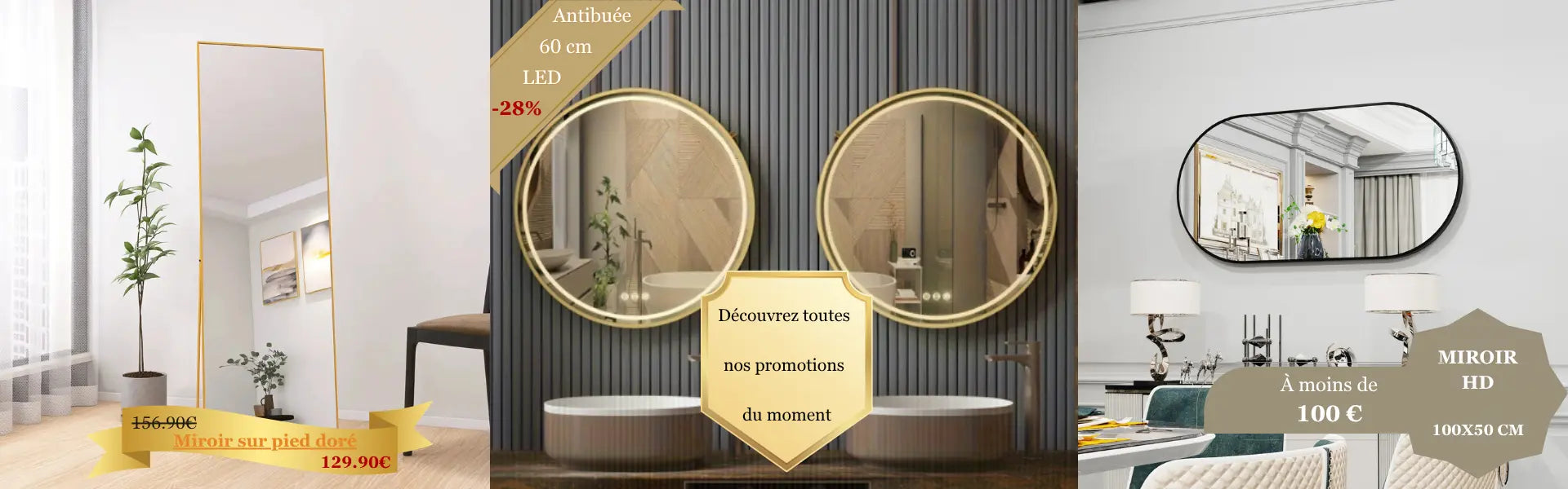 Publicité pour les promotions sur Miroir France